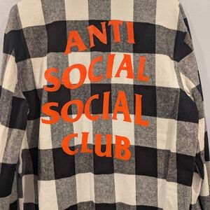 Anti Social Social Club Flannel Plaid Shirt